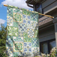 Mele Kalikimaka Hawaii Christmas Garden Flag Omaomao Seamless Floral Motif LT9 - Polynesian Pride