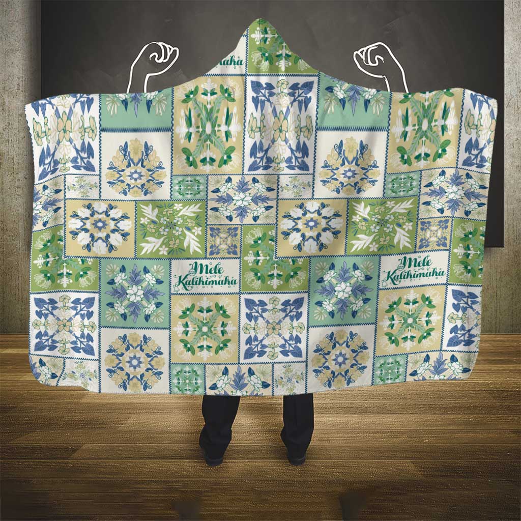 Mele Kalikimaka Hawaii Christmas Hooded Blanket Omaomao Seamless Floral Motif LT9 - Polynesian Pride