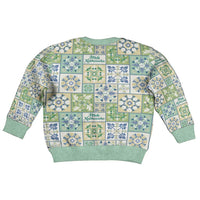 Mele Kalikimaka Hawaii Christmas Kid Ugly Christmas Sweater Omaomao Seamless Floral Motif - Polynesian Pride