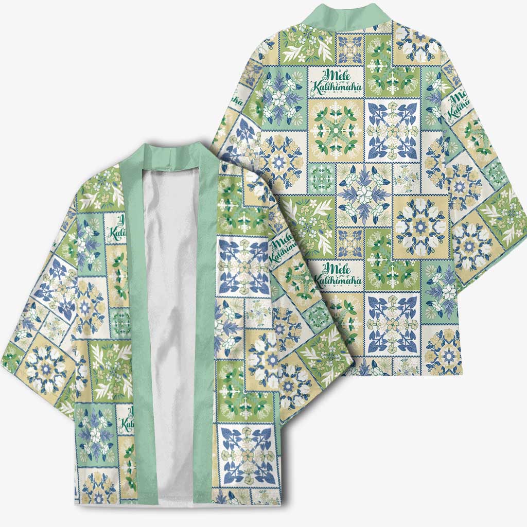 Mele Kalikimaka Hawaii Christmas Kimono Omaomao Seamless Floral Motif - Polynesian Pride