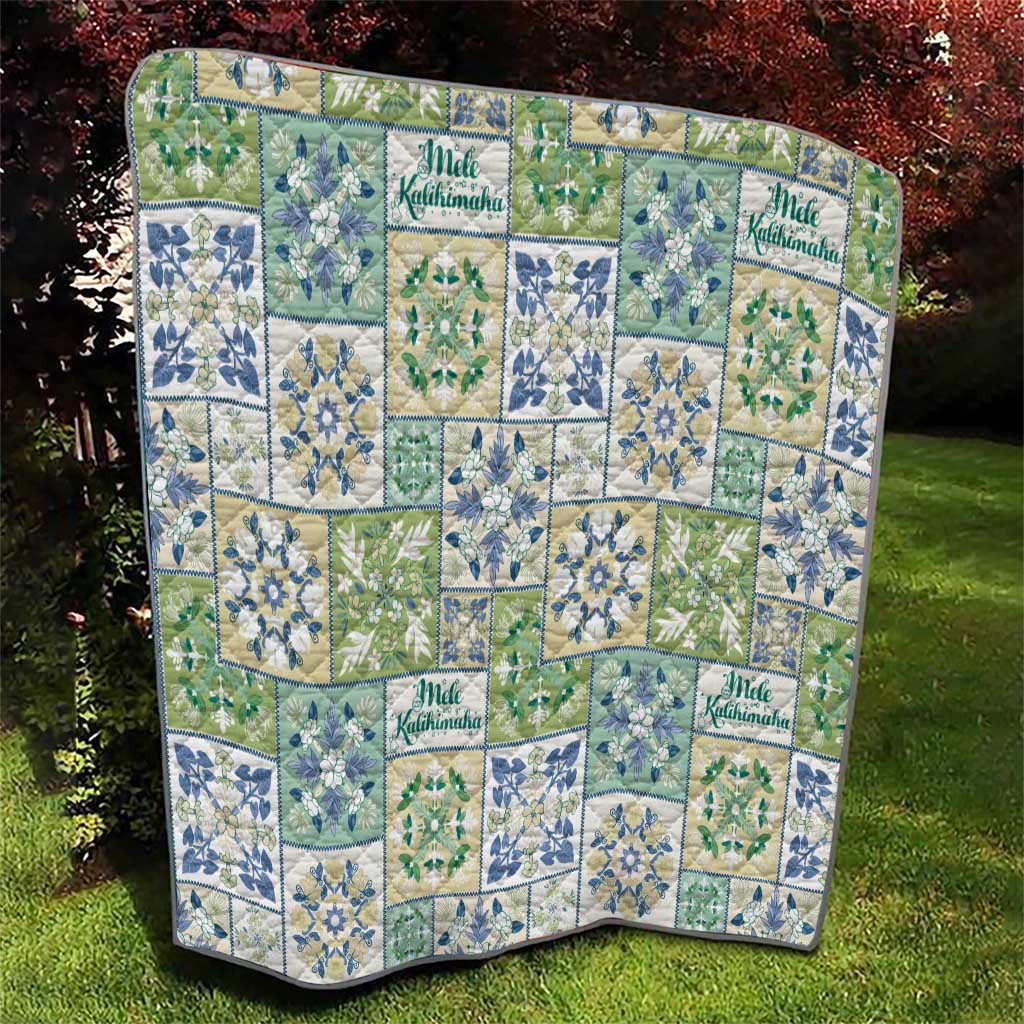 Mele Kalikimaka Hawaii Christmas Quilt Omaomao Seamless Floral Motif - Polynesian Pride