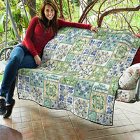 Mele Kalikimaka Hawaii Christmas Quilt Omaomao Seamless Floral Motif - Polynesian Pride