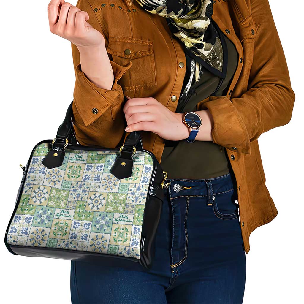 Mele Kalikimaka Hawaii Christmas Shoulder Handbag Omaomao Seamless Floral Motif - Polynesian Pride