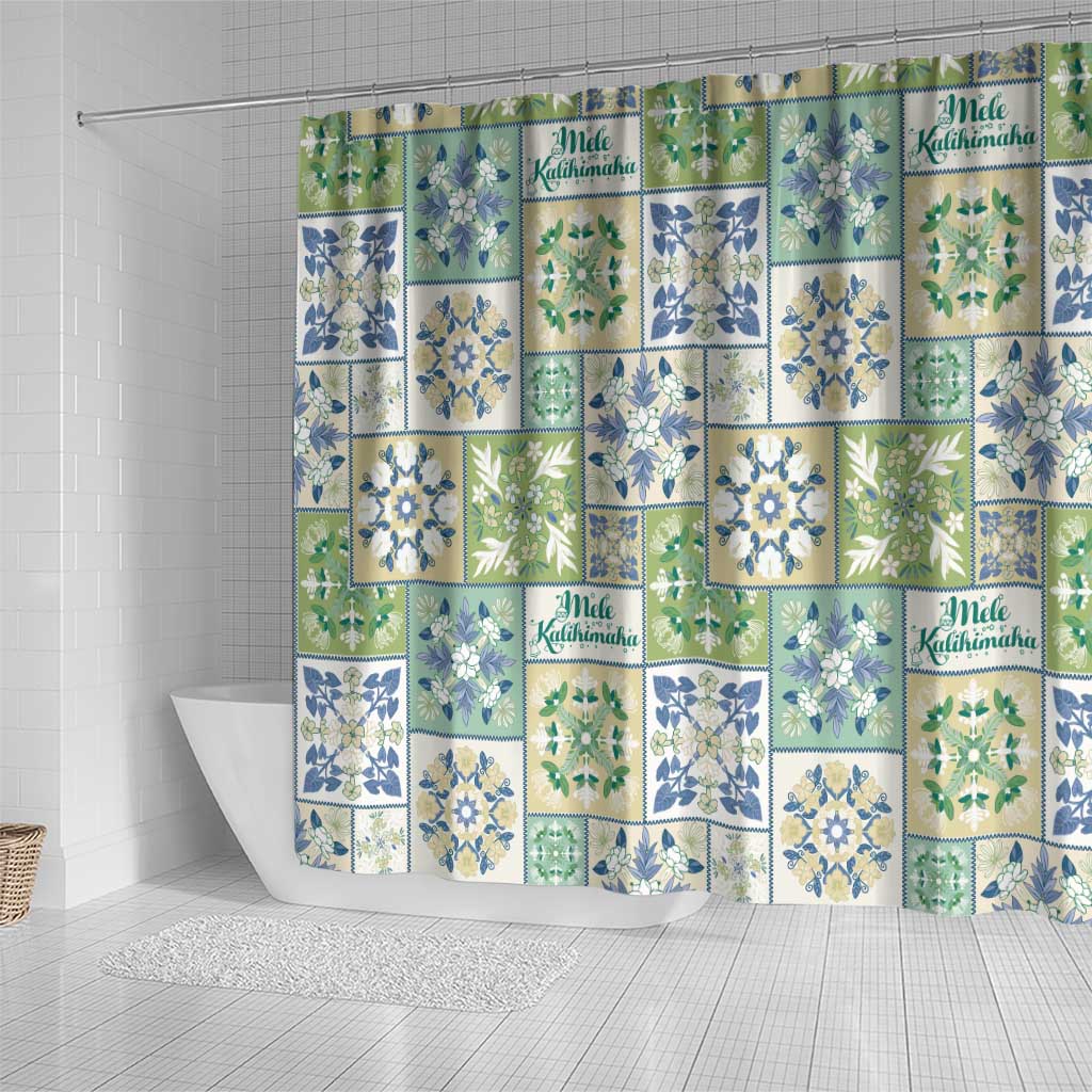 Mele Kalikimaka Hawaii Christmas Shower Curtain Omaomao Seamless Floral Motif LT9 - Polynesian Pride