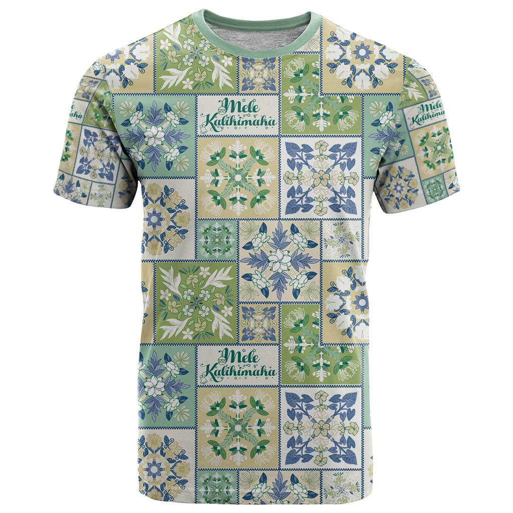 Mele Kalikimaka Hawaii Christmas T Shirt Omaomao Seamless Floral Motif - Polynesian Pride