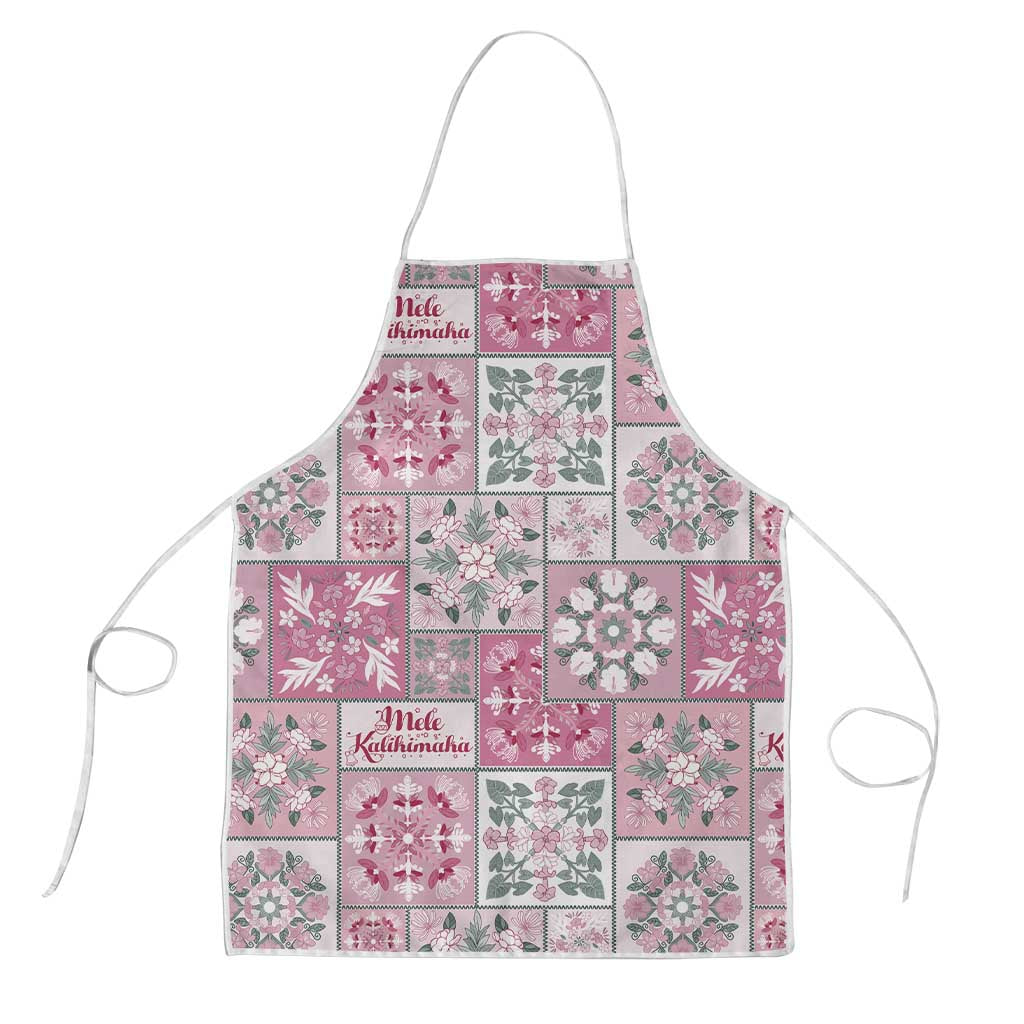 Mele Kalikimaka Hawaii Christmas Apron Akala Seamless Floral Motif - Polynesian Pride