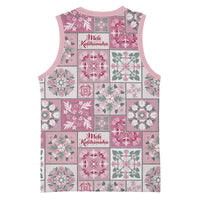 Mele Kalikimaka Hawaii Christmas Basketball Jersey Akala Seamless Floral Motif LT9 - Polynesian Pride