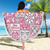 Mele Kalikimaka Hawaii Christmas Beach Blanket Akala Seamless Floral Motif LT9 - Polynesian Pride