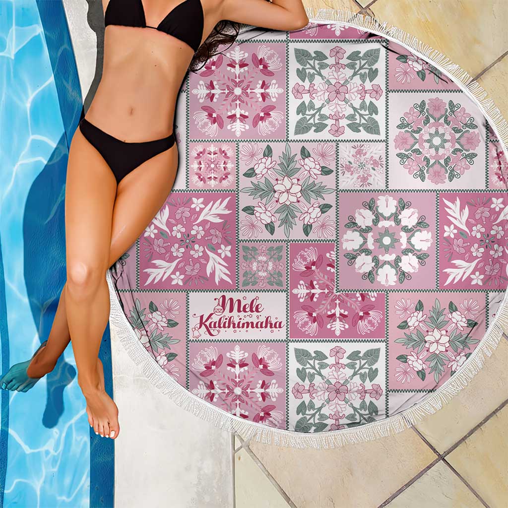 Mele Kalikimaka Hawaii Christmas Beach Blanket Akala Seamless Floral Motif LT9 - Polynesian Pride