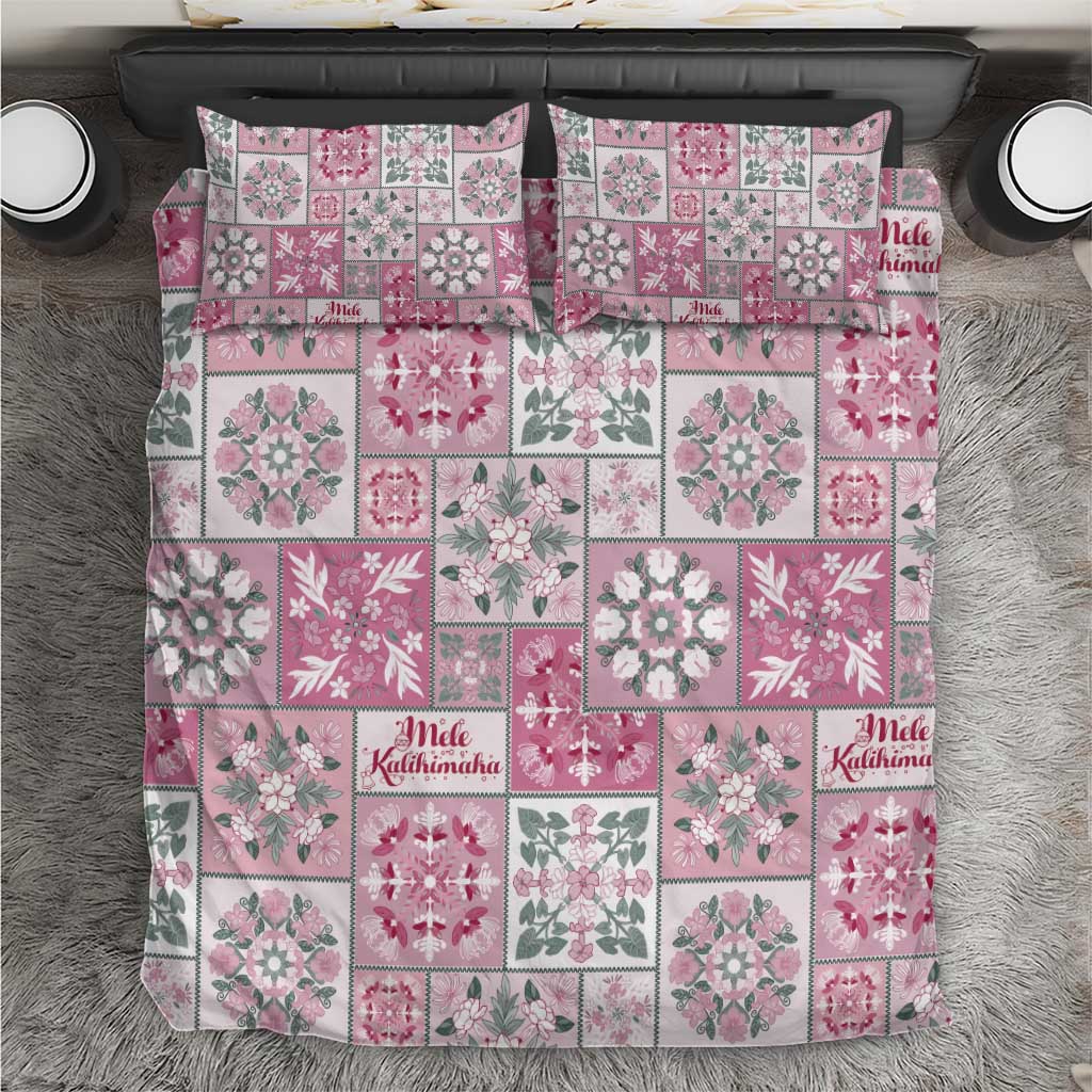 Mele Kalikimaka Hawaii Christmas Bedding Set Akala Seamless Floral Motif - Polynesian Pride