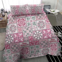 Mele Kalikimaka Hawaii Christmas Bedding Set Akala Seamless Floral Motif - Polynesian Pride