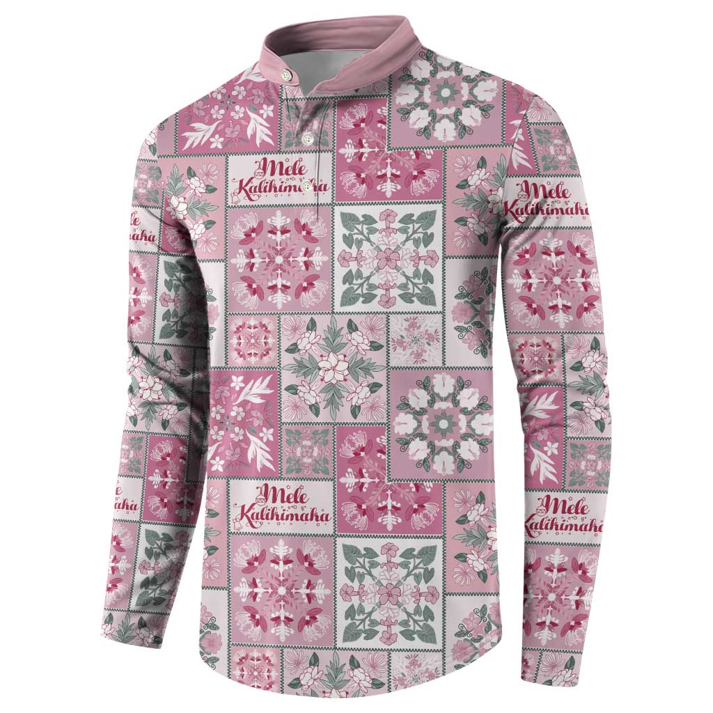 Mele Kalikimaka Hawaii Christmas Button Sweatshirt Akala Seamless Floral Motif - Polynesian Pride