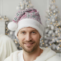 Mele Kalikimaka Hawaii Christmas Santa Hat Akala Seamless Floral Motif - Polynesian Pride