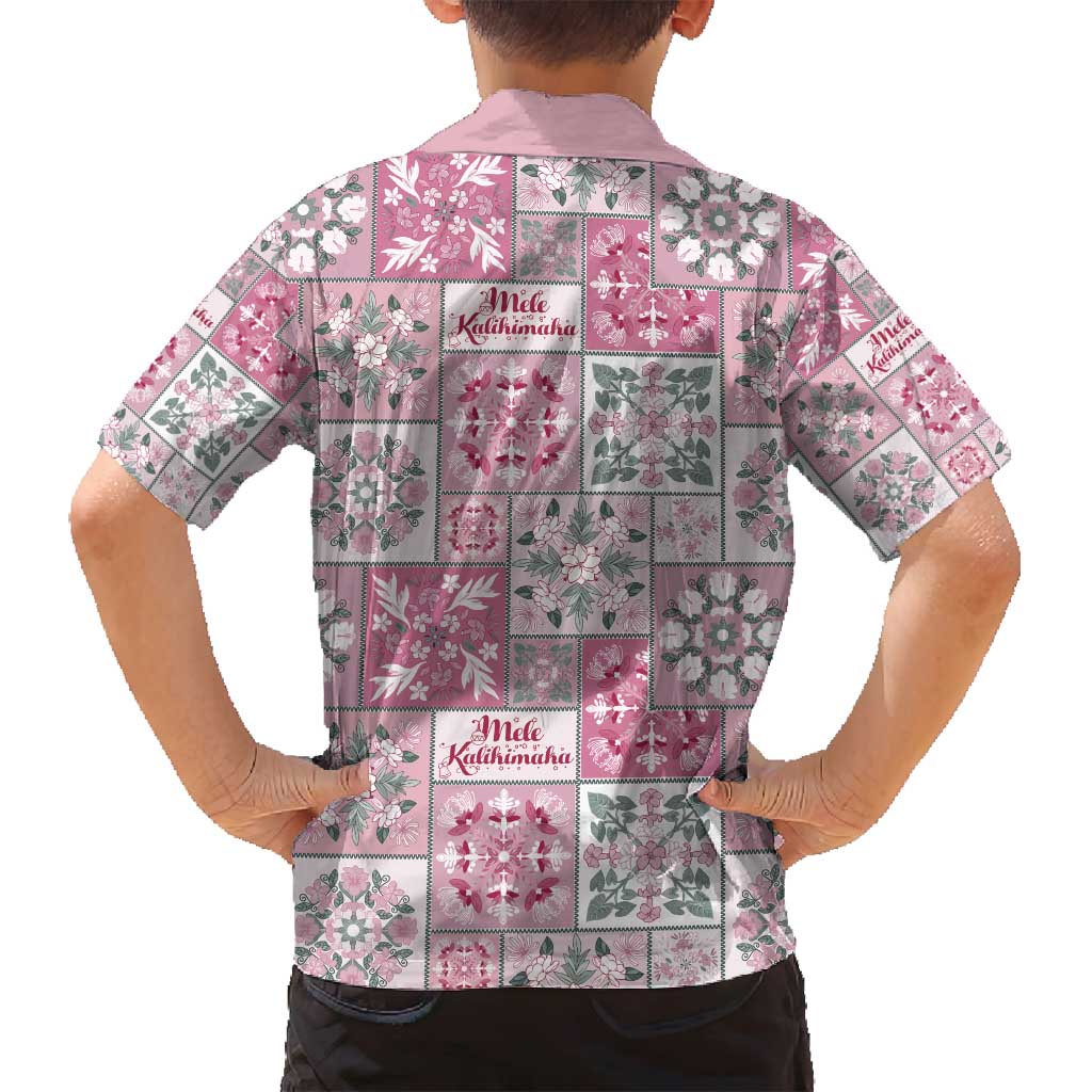 Mele Kalikimaka Hawaii Christmas Family Matching Puletasi and Hawaiian Shirt Akala Seamless Floral Motif LT9 - Polynesian Pride