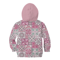 Mele Kalikimaka Hawaii Christmas Kid Hoodie Akala Seamless Floral Motif - Polynesian Pride