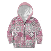 Mele Kalikimaka Hawaii Christmas Kid Hoodie Akala Seamless Floral Motif - Polynesian Pride