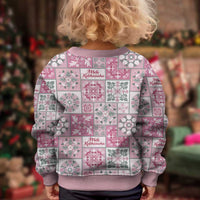 Mele Kalikimaka Hawaii Christmas Kid Ugly Christmas Sweater Akala Seamless Floral Motif - Polynesian Pride