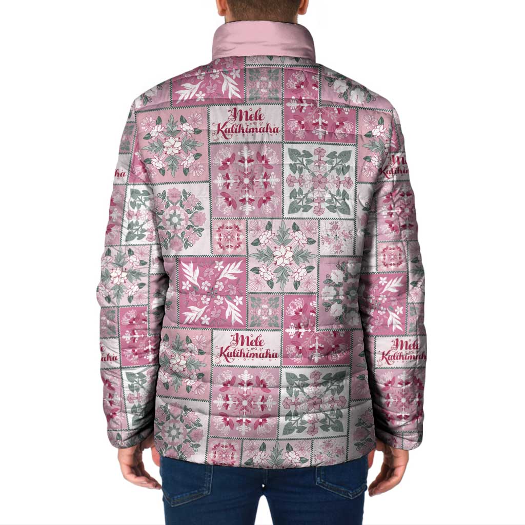 Mele Kalikimaka Hawaii Christmas Padded Jacket Akala Seamless Floral Motif LT9 - Polynesian Pride