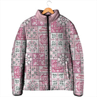 Mele Kalikimaka Hawaii Christmas Padded Jacket Akala Seamless Floral Motif LT9 - Polynesian Pride