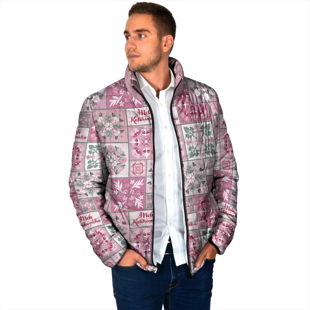 Mele Kalikimaka Hawaii Christmas Padded Jacket Akala Seamless Floral Motif LT9 - Polynesian Pride