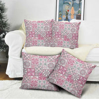 Mele Kalikimaka Hawaii Christmas Pillow Cover Akala Seamless Floral Motif - Polynesian Pride