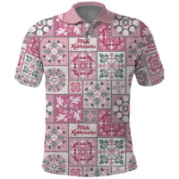 Mele Kalikimaka Hawaii Christmas Polo Shirt Akala Seamless Floral Motif - Polynesian Pride
