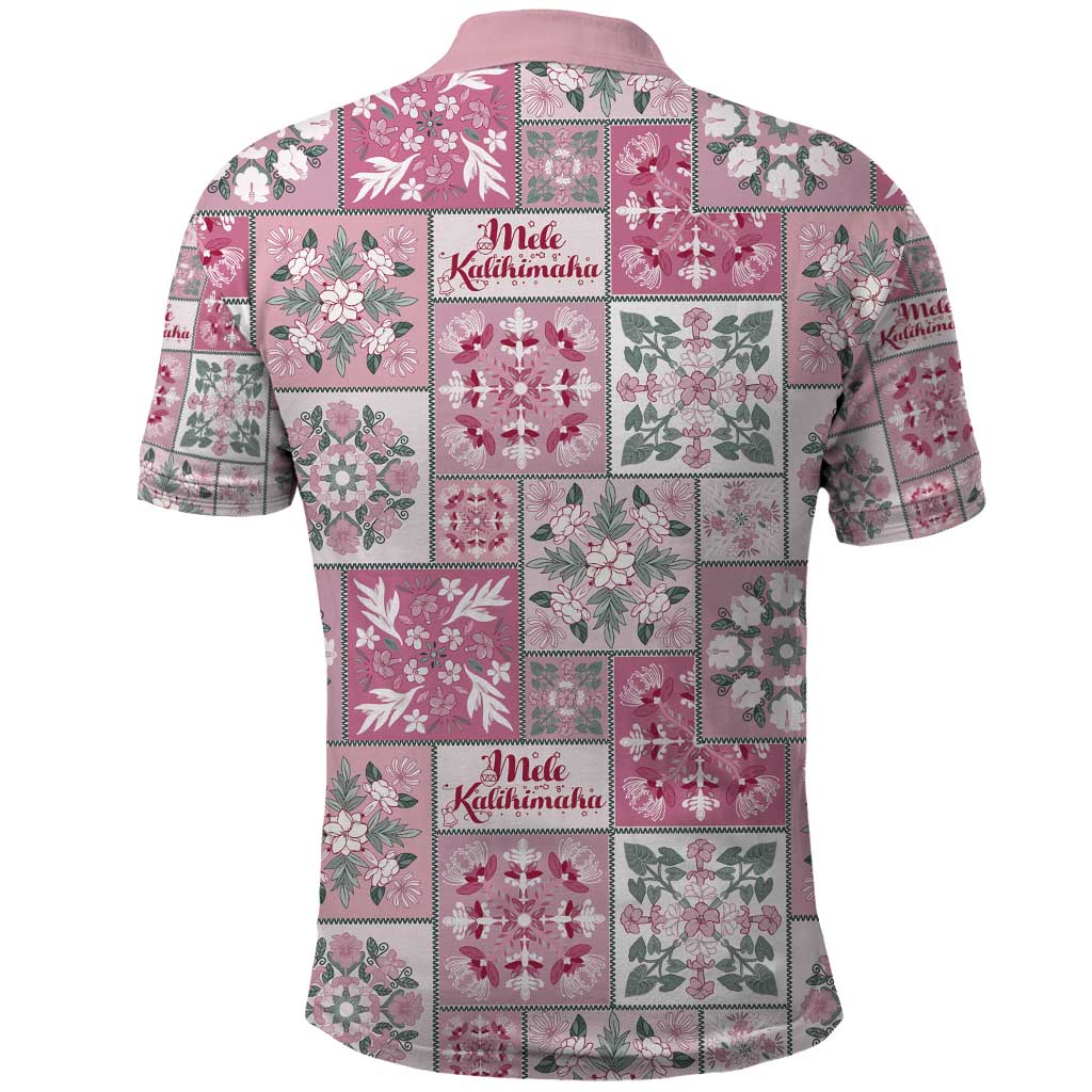 Mele Kalikimaka Hawaii Christmas Polo Shirt Akala Seamless Floral Motif - Polynesian Pride