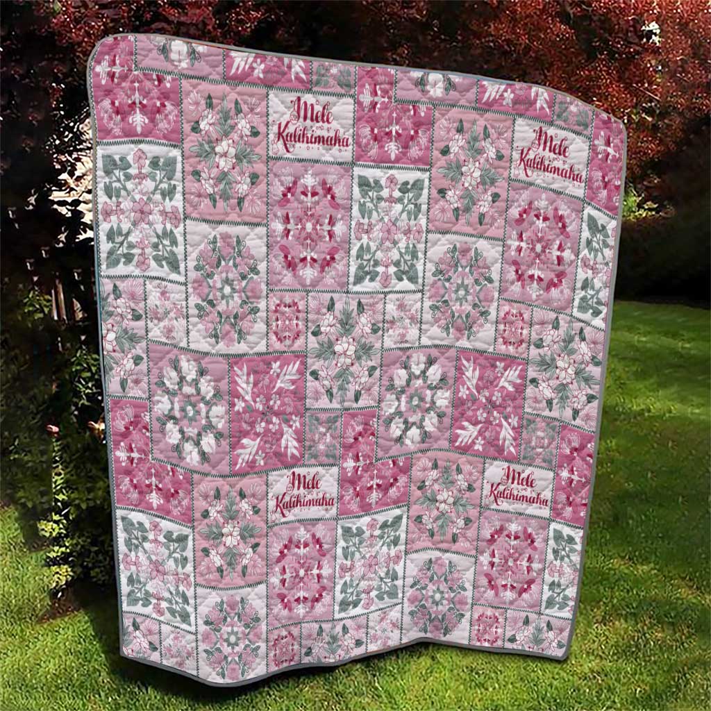Mele Kalikimaka Hawaii Christmas Quilt Akala Seamless Floral Motif - Polynesian Pride