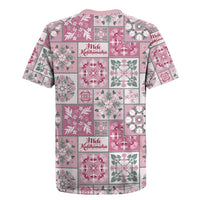 Mele Kalikimaka Hawaii Christmas Rugby Jersey Akala Seamless Floral Motif - Polynesian Pride