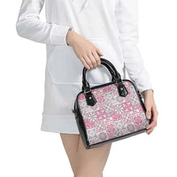 Mele Kalikimaka Hawaii Christmas Shoulder Handbag Akala Seamless Floral Motif - Polynesian Pride