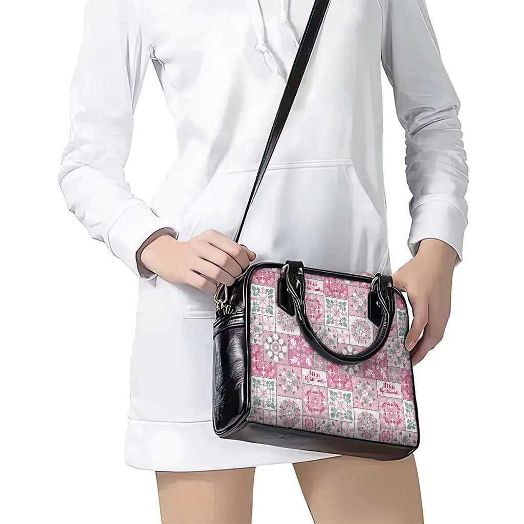 Mele Kalikimaka Hawaii Christmas Shoulder Handbag Akala Seamless Floral Motif - Polynesian Pride