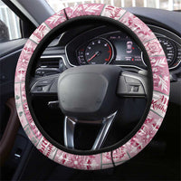 Mele Kalikimaka Hawaii Christmas Steering Wheel Cover Akala Seamless Floral Motif - Polynesian Pride