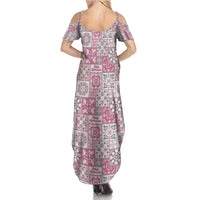 Mele Kalikimaka Hawaii Christmas Summer Maxi Dress Akala Seamless Floral Motif - Polynesian Pride