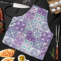 Mele Kalikimaka Hawaii Christmas Apron Poni Seamless Floral Motif - Polynesian Pride