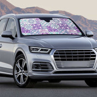 Mele Kalikimaka Hawaii Christmas Auto Sun Shade Poni Seamless Floral Motif - Polynesian Pride