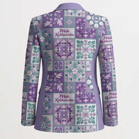 Mele Kalikimaka Hawaii Christmas Blazer Poni Seamless Floral Motif - Polynesian Pride