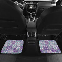 Mele Kalikimaka Hawaii Christmas Car Mats Poni Seamless Floral Motif - Polynesian Pride