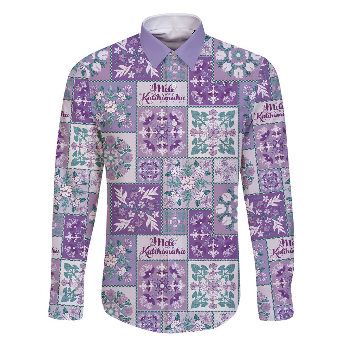 Mele Kalikimaka Hawaii Christmas Family Matching Off The Shoulder Long Sleeve Dress and Hawaiian Shirt Poni Seamless Floral Motif - Polynesian Pride