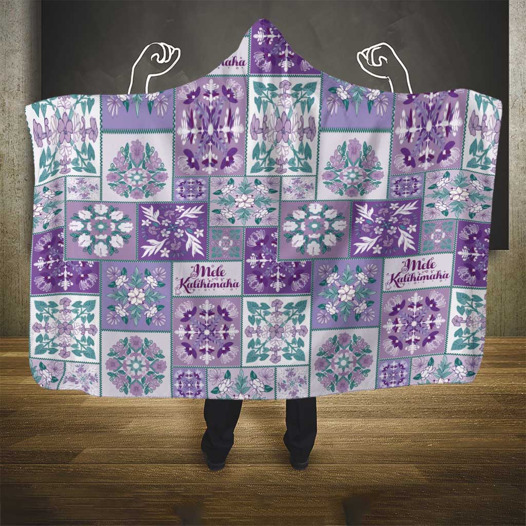 Mele Kalikimaka Hawaii Christmas Hooded Blanket Poni Seamless Floral Motif LT9 - Polynesian Pride