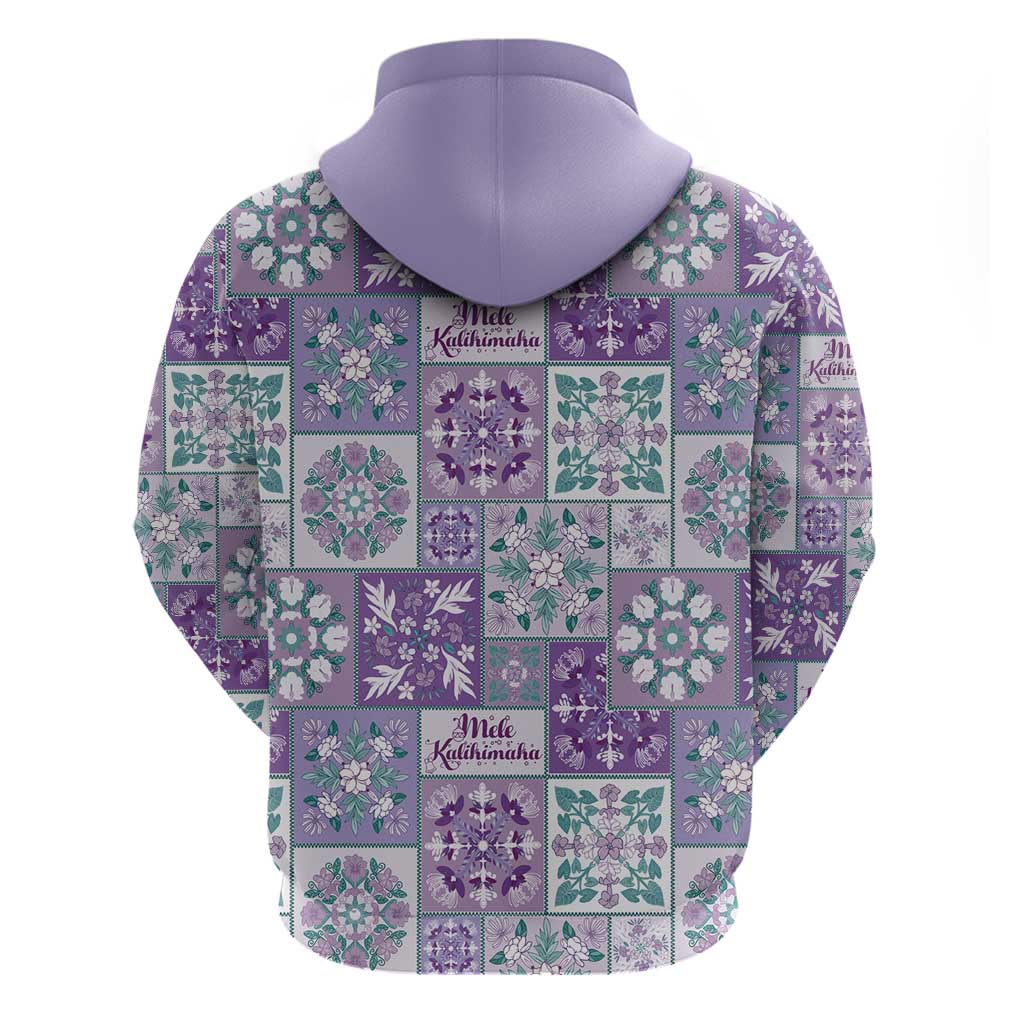 Mele Kalikimaka Hawaii Christmas Hoodie Poni Seamless Floral Motif - Polynesian Pride