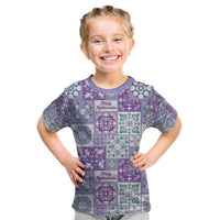 Mele Kalikimaka Hawaii Christmas Kid T Shirt Poni Seamless Floral Motif - Polynesian Pride