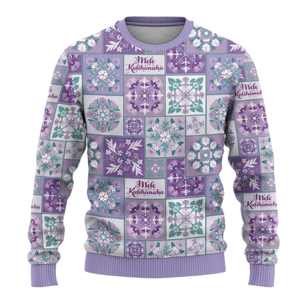 Mele Kalikimaka Hawaii Christmas Ugly Christmas Sweater Poni Seamless Floral Motif - Polynesian Pride
