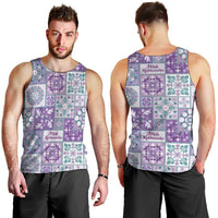 Mele Kalikimaka Hawaii Christmas Men Tank Top Poni Seamless Floral Motif - Polynesian Pride