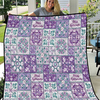 Mele Kalikimaka Hawaii Christmas Quilt Poni Seamless Floral Motif - Polynesian Pride