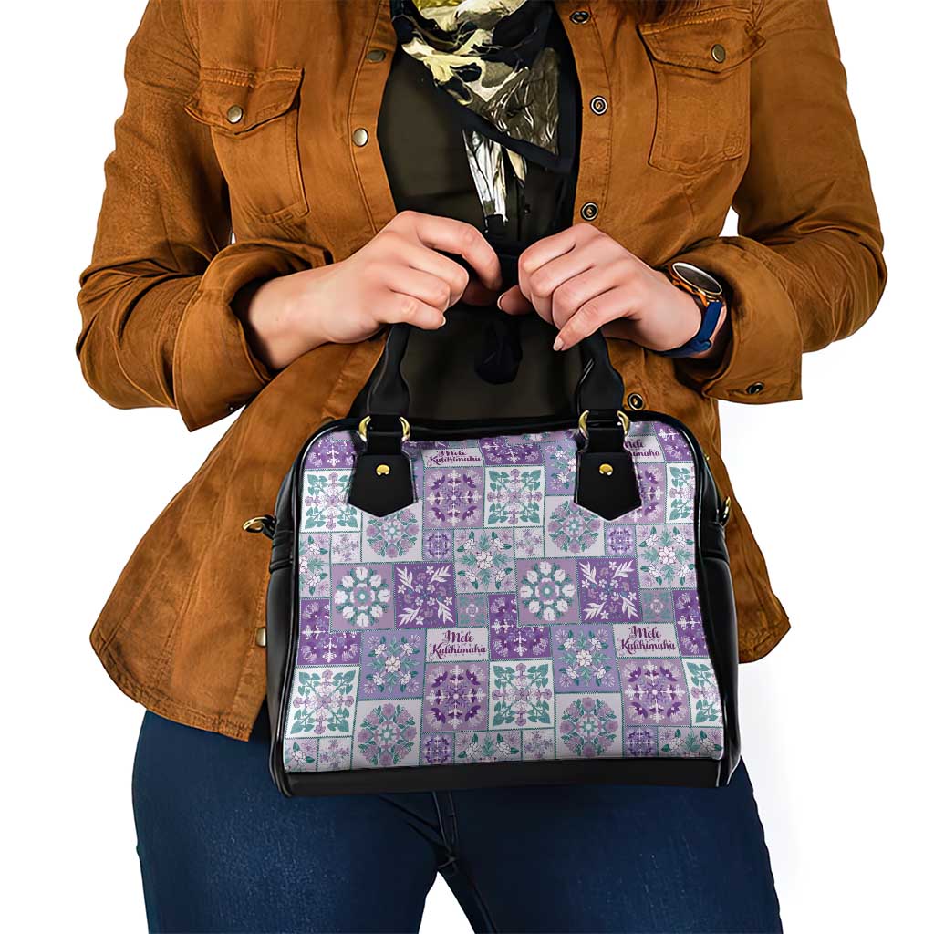 Mele Kalikimaka Hawaii Christmas Shoulder Handbag Poni Seamless Floral Motif - Polynesian Pride