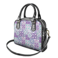 Mele Kalikimaka Hawaii Christmas Shoulder Handbag Poni Seamless Floral Motif - Polynesian Pride