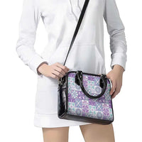 Mele Kalikimaka Hawaii Christmas Shoulder Handbag Poni Seamless Floral Motif - Polynesian Pride