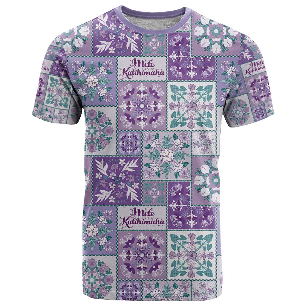 Mele Kalikimaka Hawaii Christmas T Shirt Poni Seamless Floral Motif - Polynesian Pride