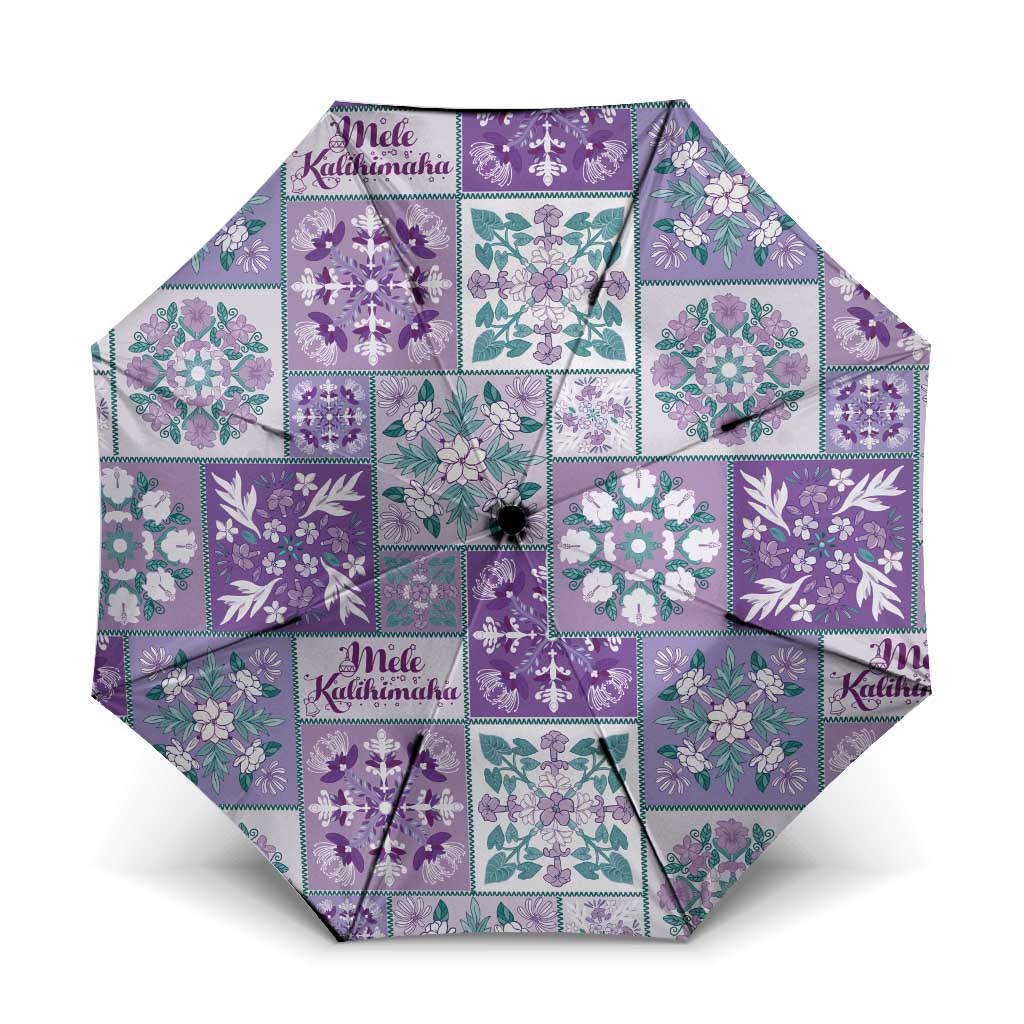 Mele Kalikimaka Hawaii Christmas Umbrella Poni Seamless Floral Motif - Polynesian Pride