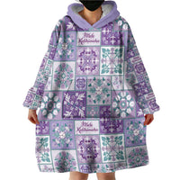Mele Kalikimaka Hawaii Christmas Wearable Blanket Hoodie Poni Seamless Floral Motif - Polynesian Pride